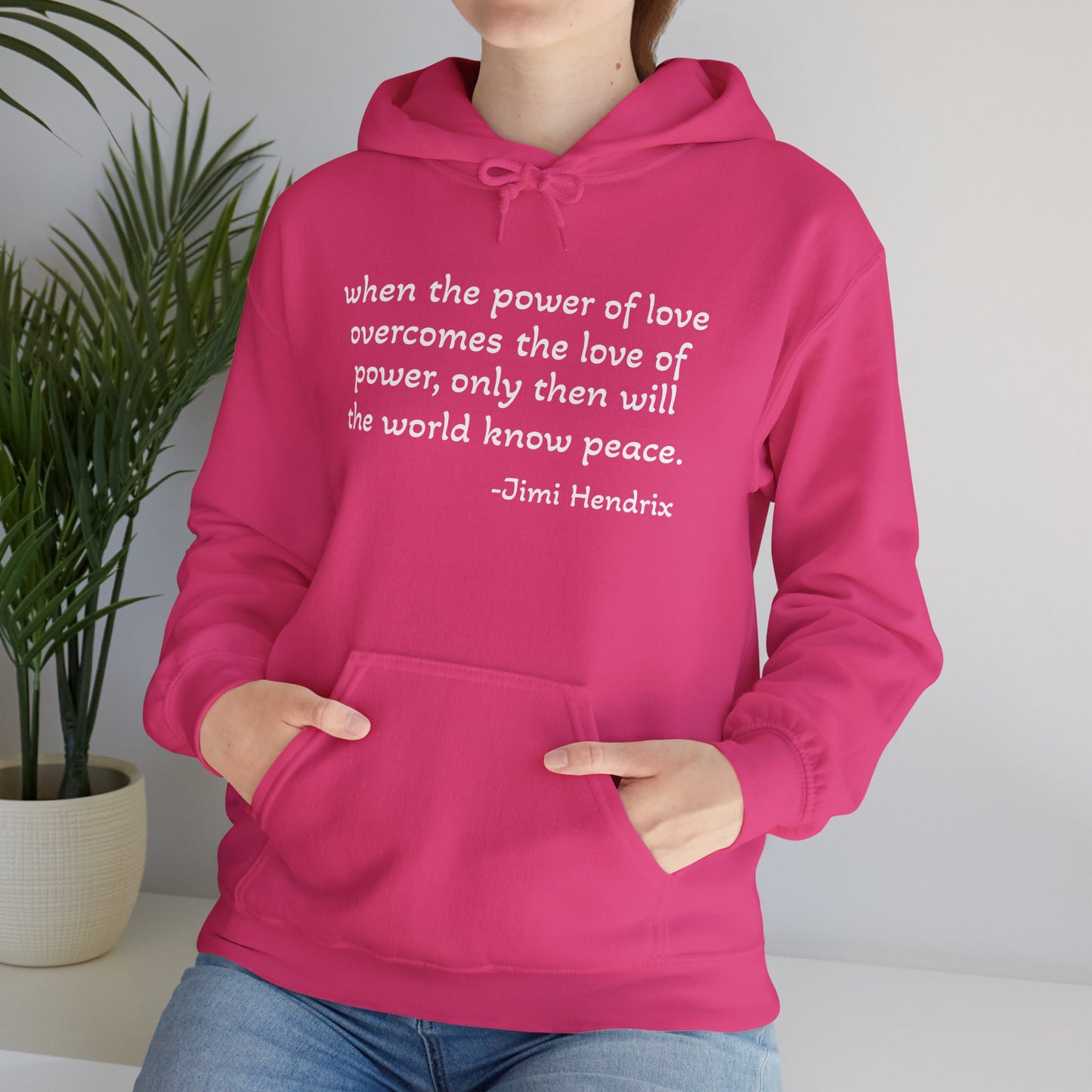 MOKSHA:11 Jimi Quote Unisex Heavy Blend™ Hooded Sweatshirt - Inspired Collective Store