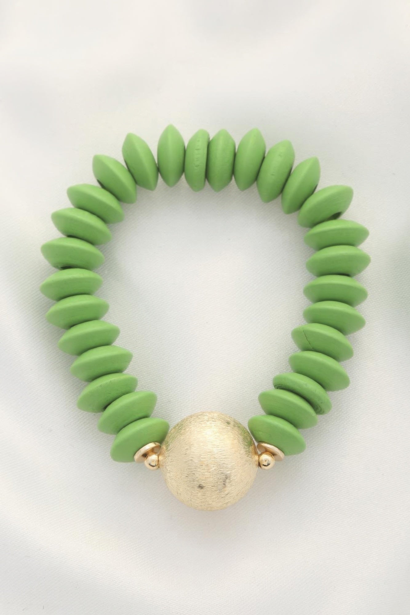 Ball Bead Wood Disc Bracelet - Inspired Collective Store
