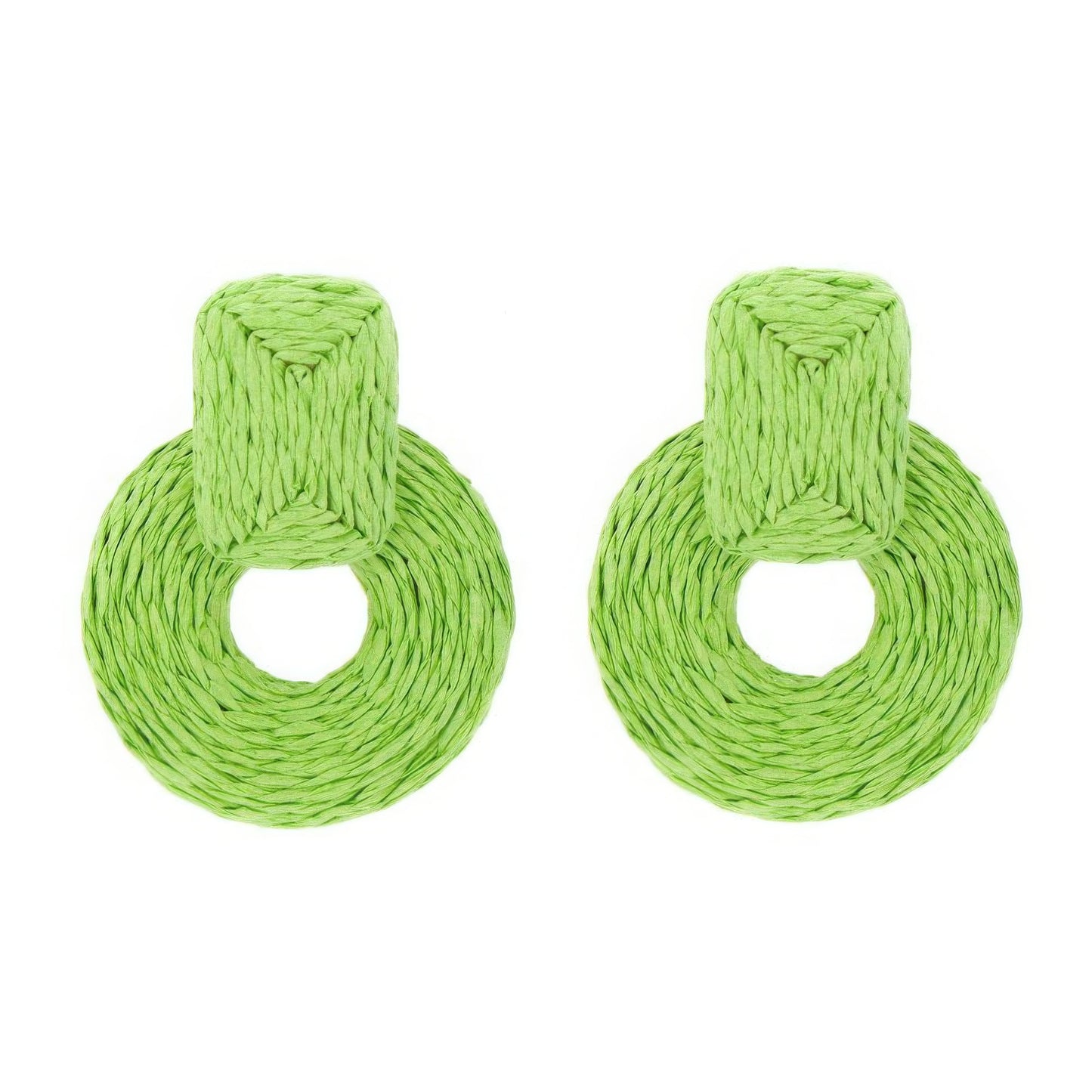 Rnd Col Raffia Wrap Earring - Inspired Collective Store