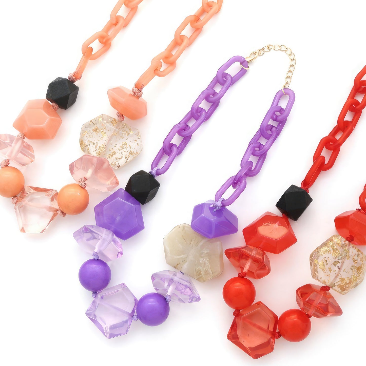 Chunky Beaded Oval Link Necklace - Inspired Collective Store