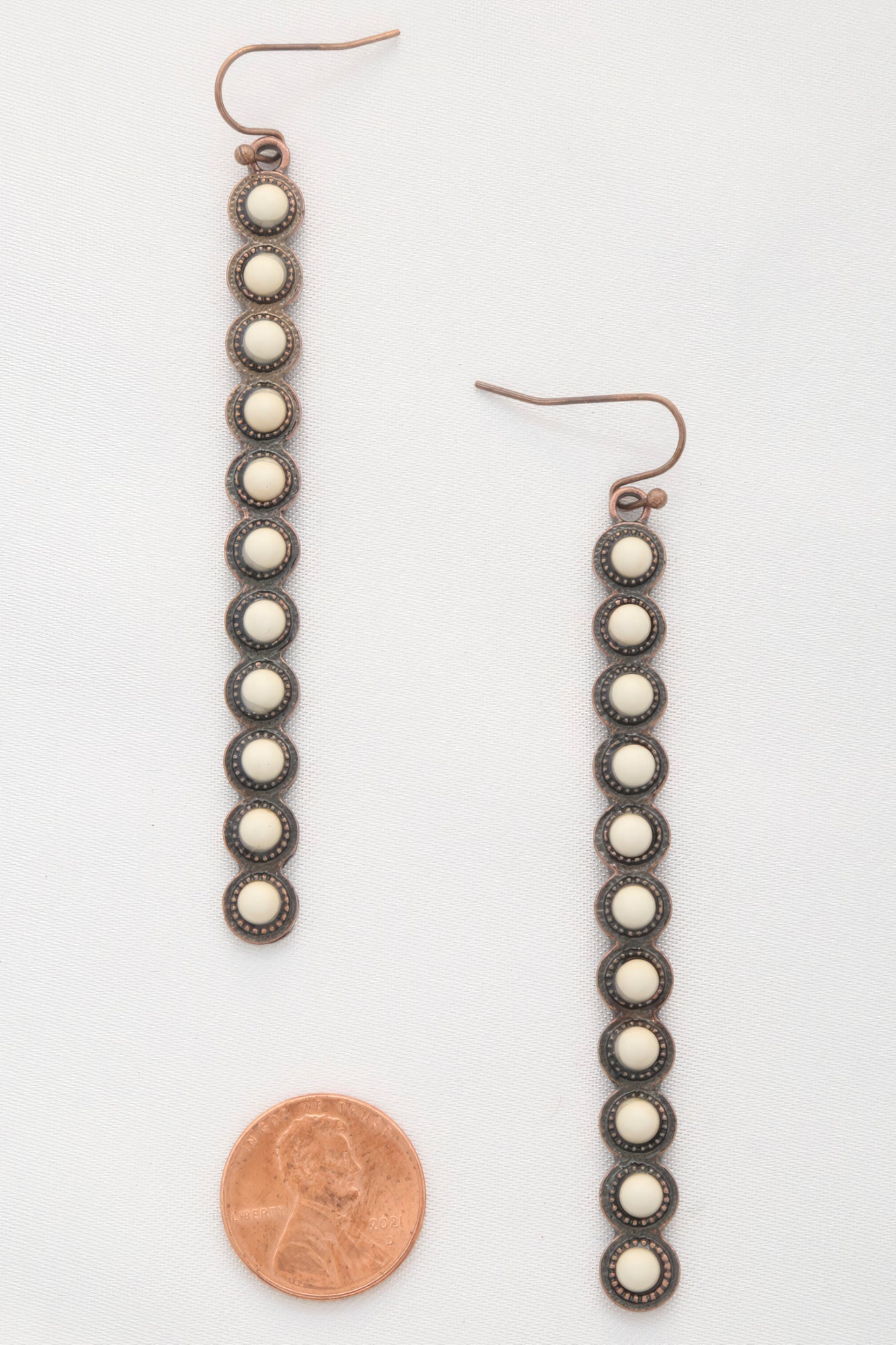 Rodeo Western Round Bead Pattern Metal Dangle Earring - Inspired Collective Store