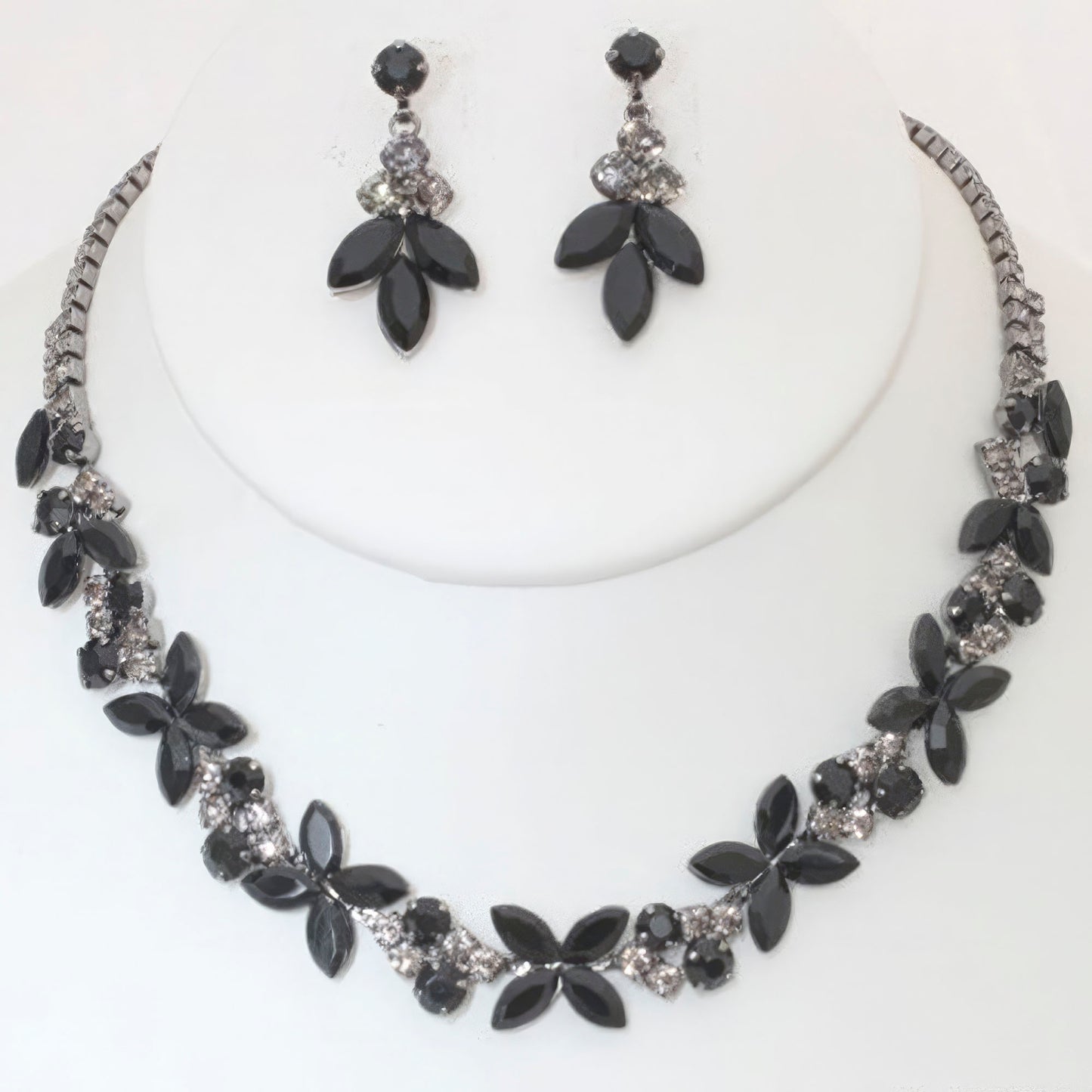 Rhinestone Crystal Necklace And Earring Set - Inspired Collective Store