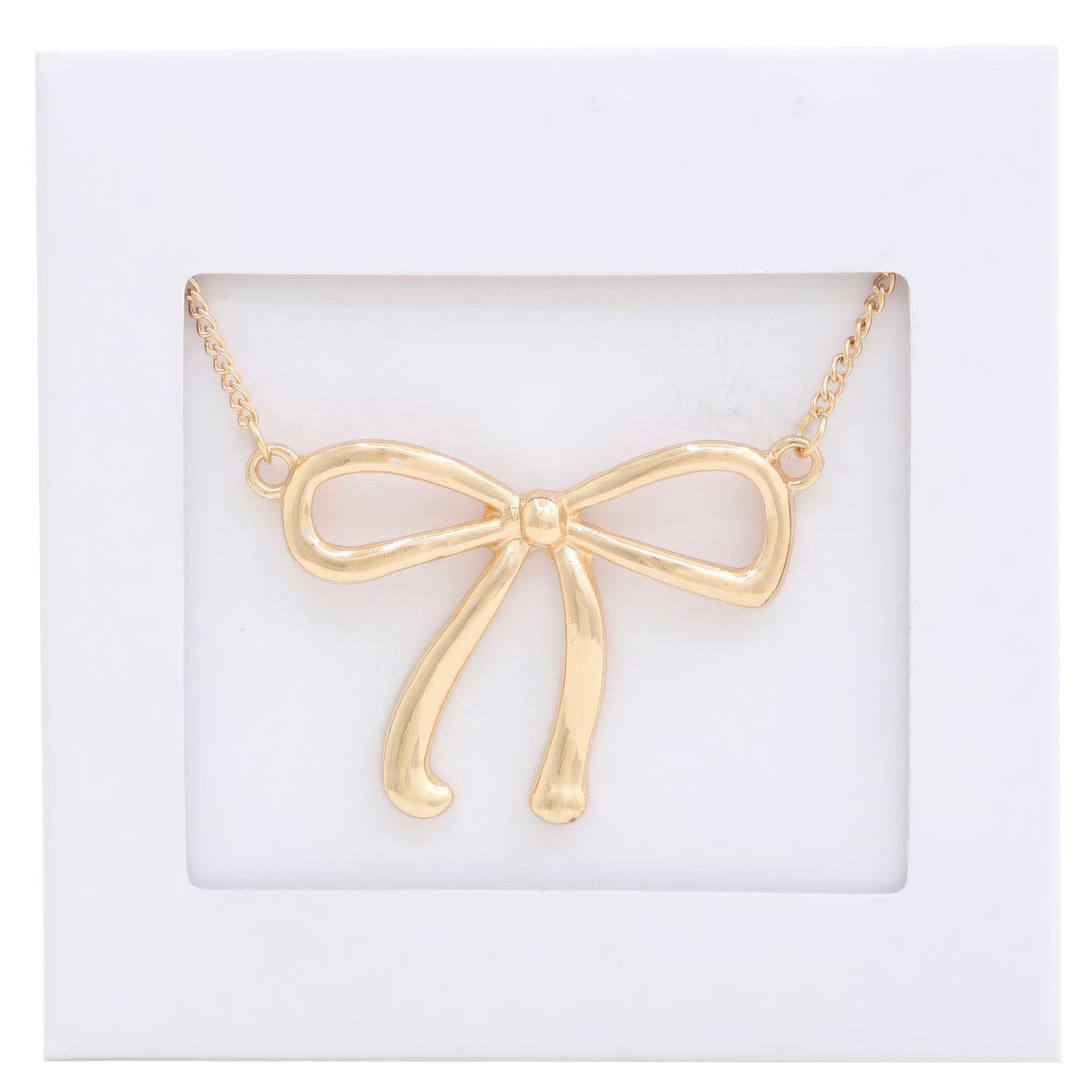 Bow Pendant Metal Necklace - Inspired Collective Store