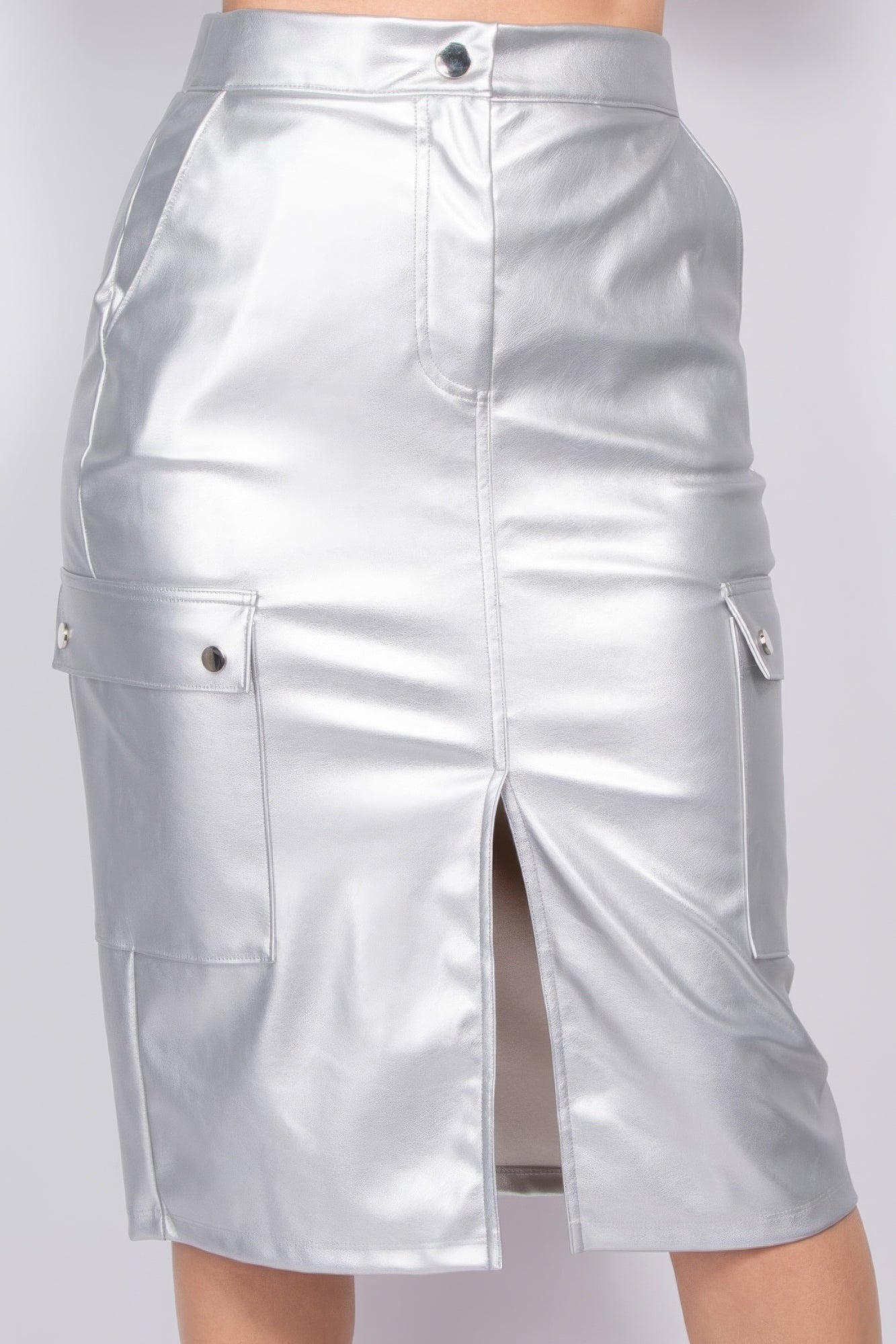 Faux Leather High-rise Cargo Skirt - Inspired Collective Store