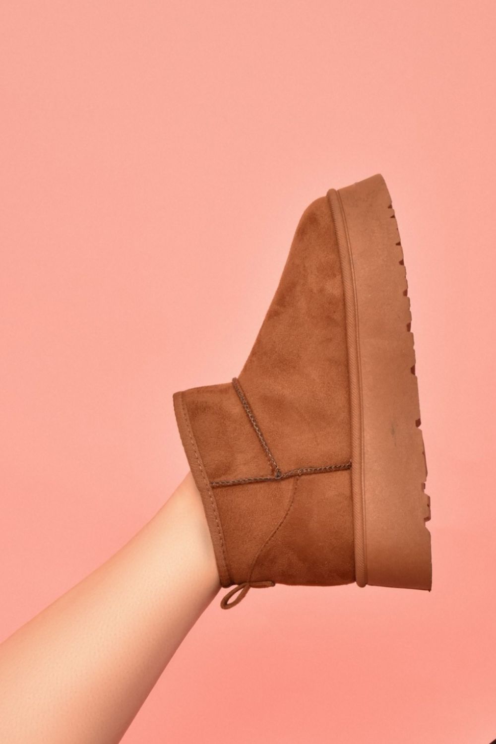 WILD DIVA Suede Round Toe Platform Booties - Inspired Collective Store