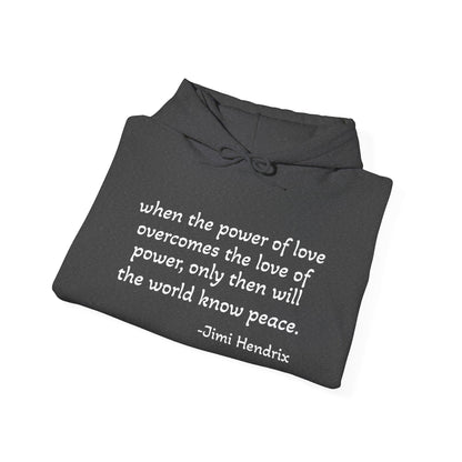 MOKSHA:11 Jimi Quote Unisex Heavy Blend™ Hooded Sweatshirt - Inspired Collective Store