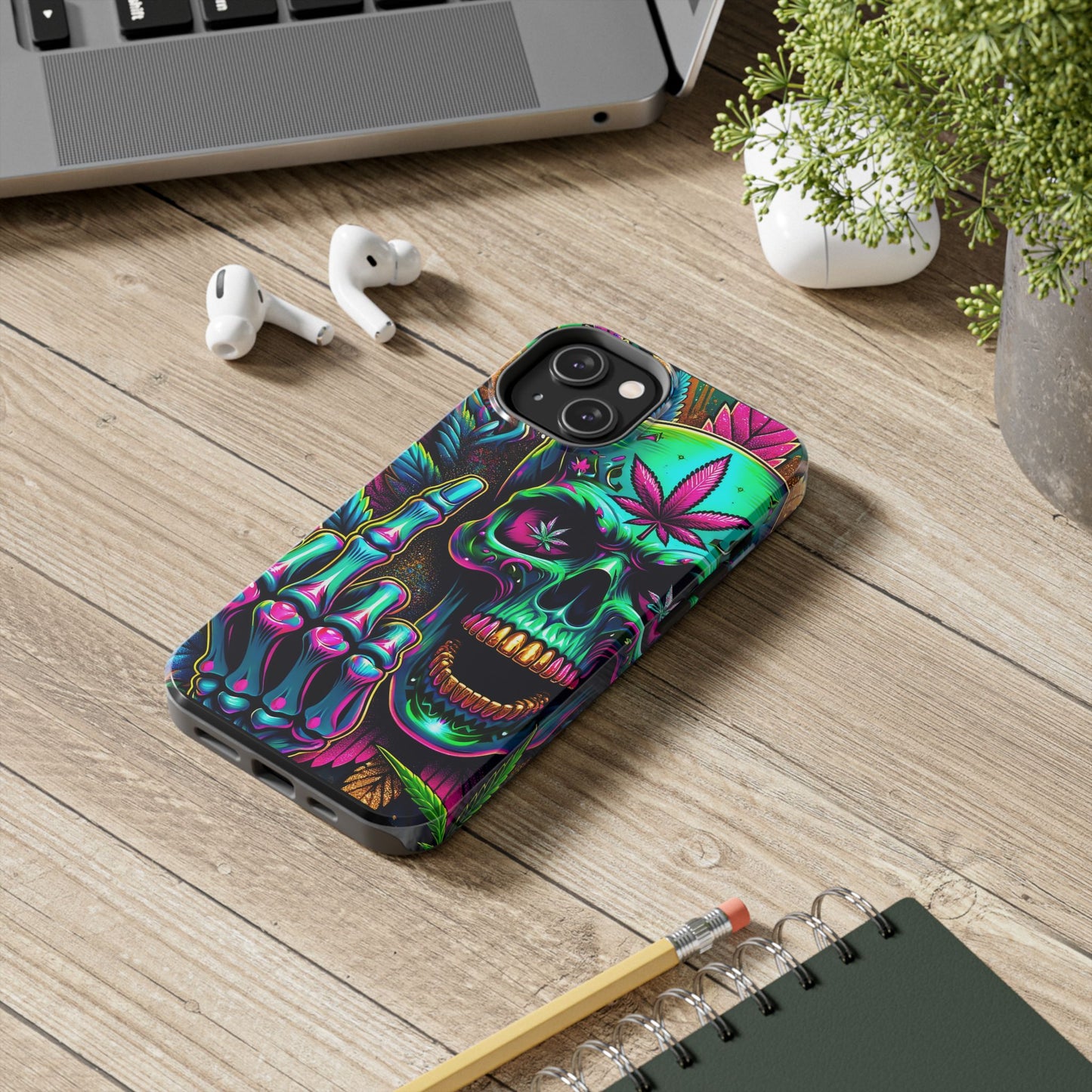 Neon Skull -Tough Phone Cases