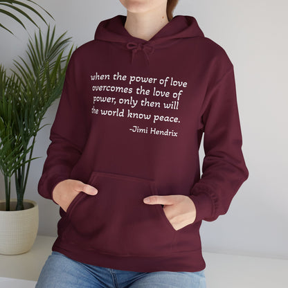 MOKSHA:11 Jimi Quote Unisex Heavy Blend™ Hooded Sweatshirt - Inspired Collective Store