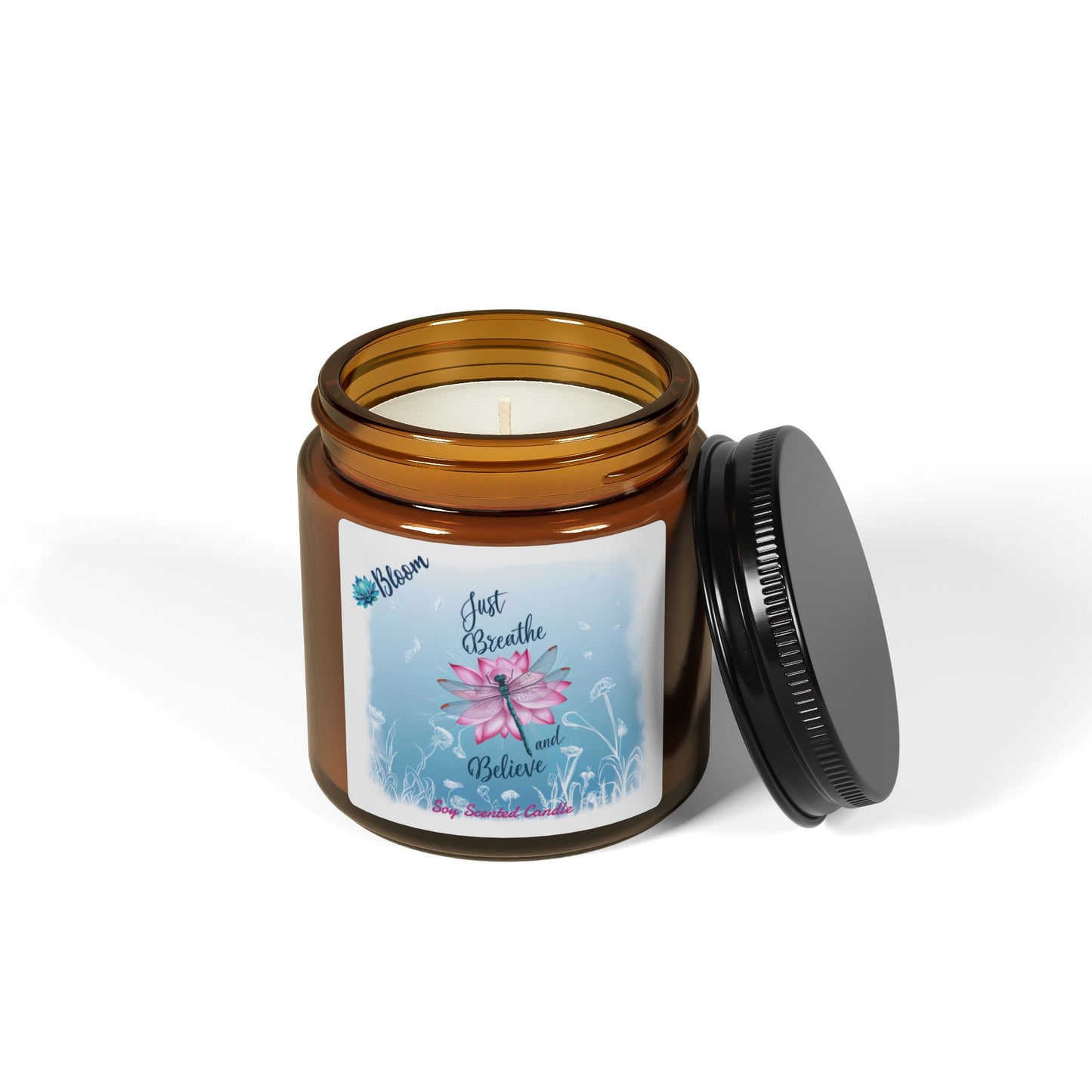 Bloom ~Scented Soy Candle (4oz, Amber Jar) - Inspired Collective Store