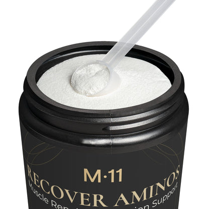 M·11 RECOVER AMINOS — BCAA + Glutamine Recovery Formula (Grape) (325g, 11.46oz, 50 servings)