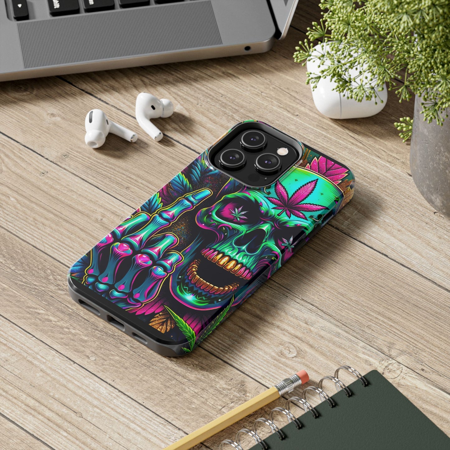 Neon Skull -Tough Phone Cases