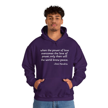 MOKSHA:11 Jimi Quote Unisex Heavy Blend™ Hooded Sweatshirt - Inspired Collective Store
