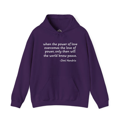MOKSHA:11 Jimi Quote Unisex Heavy Blend™ Hooded Sweatshirt - Inspired Collective Store