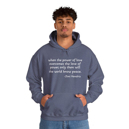MOKSHA:11 Jimi Quote Unisex Heavy Blend™ Hooded Sweatshirt - Inspired Collective Store