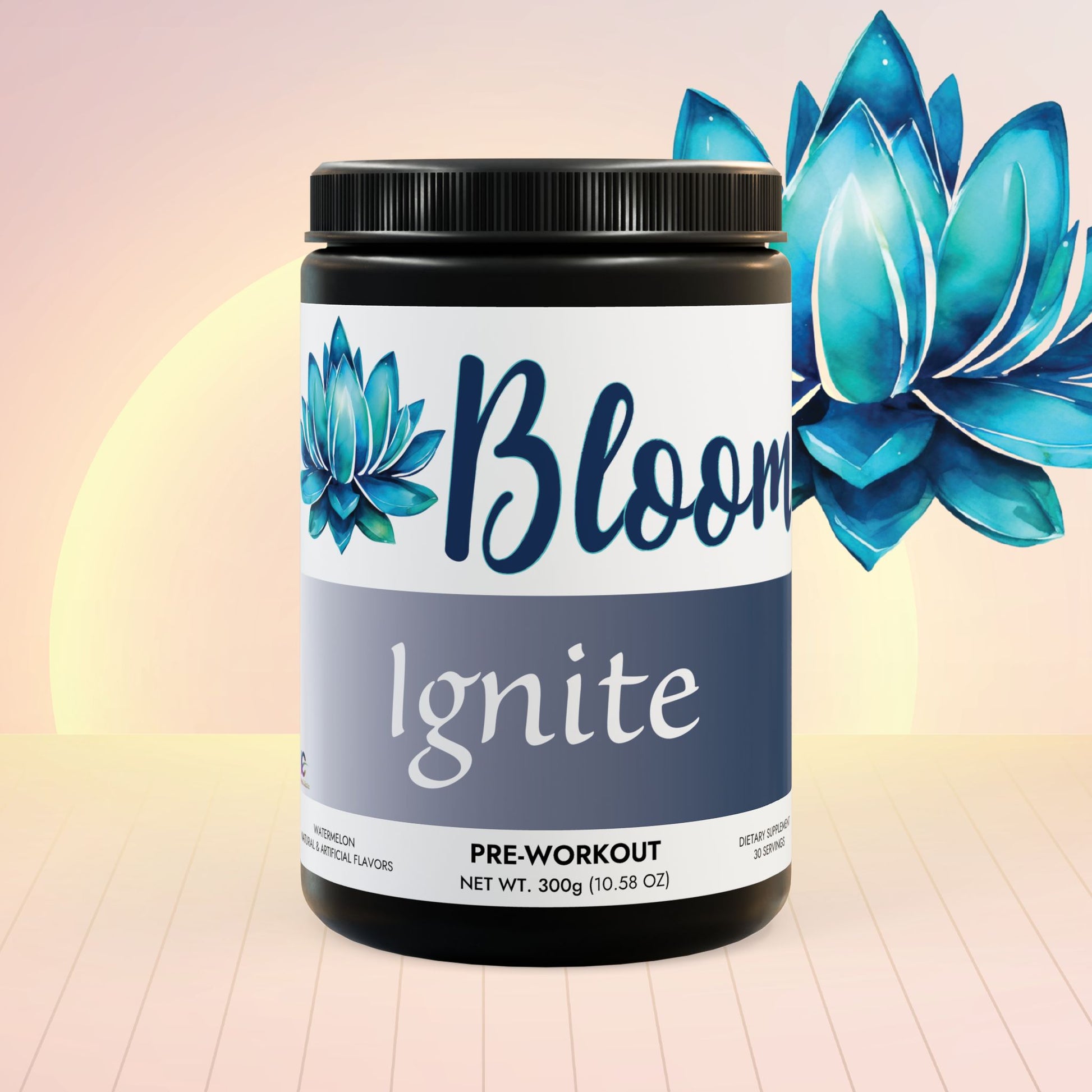 Bloom Ignite ~Pre-Workout Supplement, Watermelon (300g, 10.58oz) - Inspired Collective Store