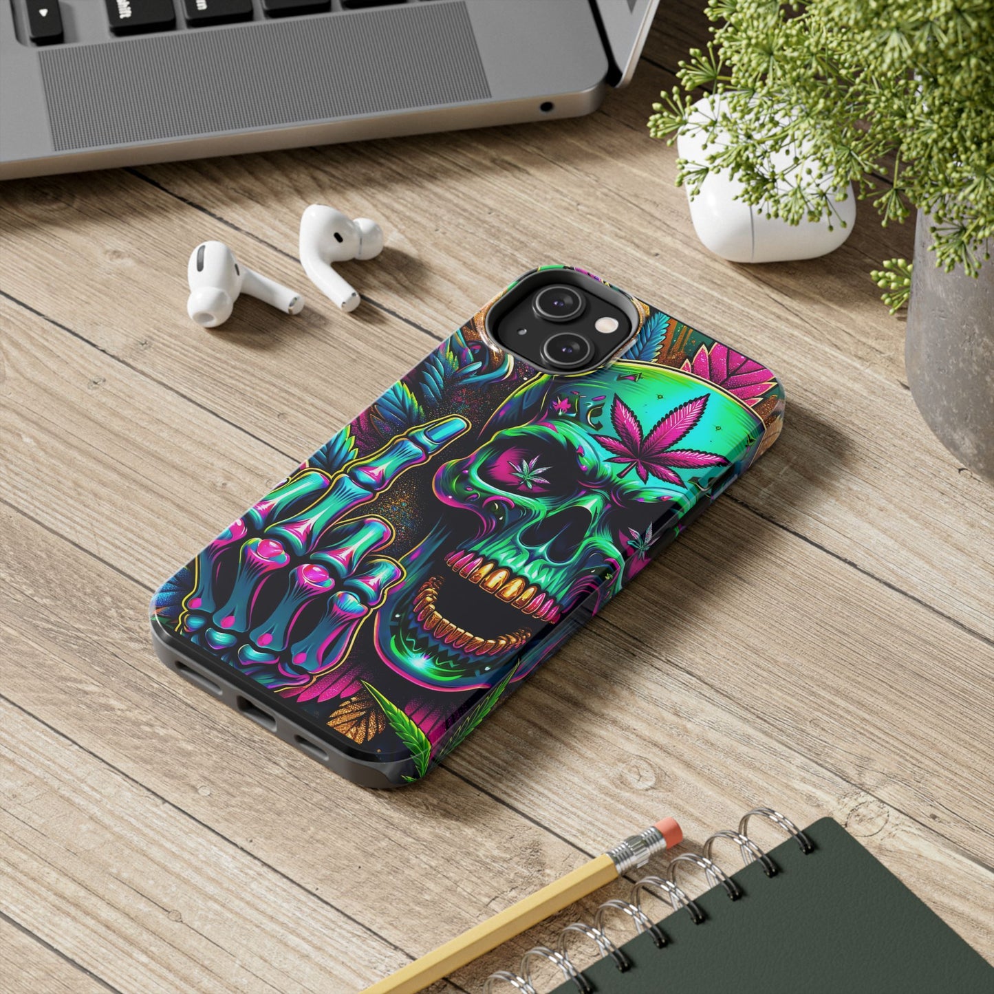 Neon Skull -Tough Phone Cases