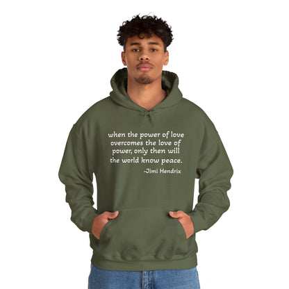 MOKSHA:11 Jimi Quote Unisex Heavy Blend™ Hooded Sweatshirt - Inspired Collective Store