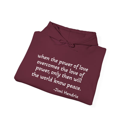 MOKSHA:11 Jimi Quote Unisex Heavy Blend™ Hooded Sweatshirt - Inspired Collective Store