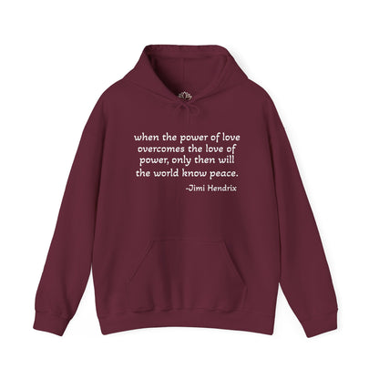 MOKSHA:11 Jimi Quote Unisex Heavy Blend™ Hooded Sweatshirt - Inspired Collective Store
