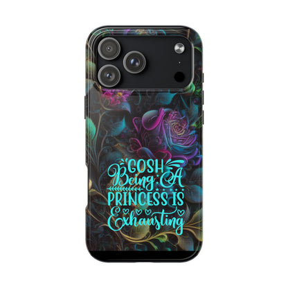 Whimsy Flower "Being a Princess is exhausting" -Tough Phone Cases for IPhone and Samsung