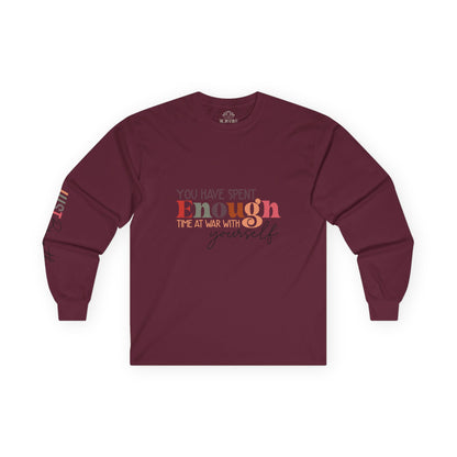 MOKSHA:11 "Enough" Unisex Ultra Cotton Long Sleeve Tee - Inspired Collective Store