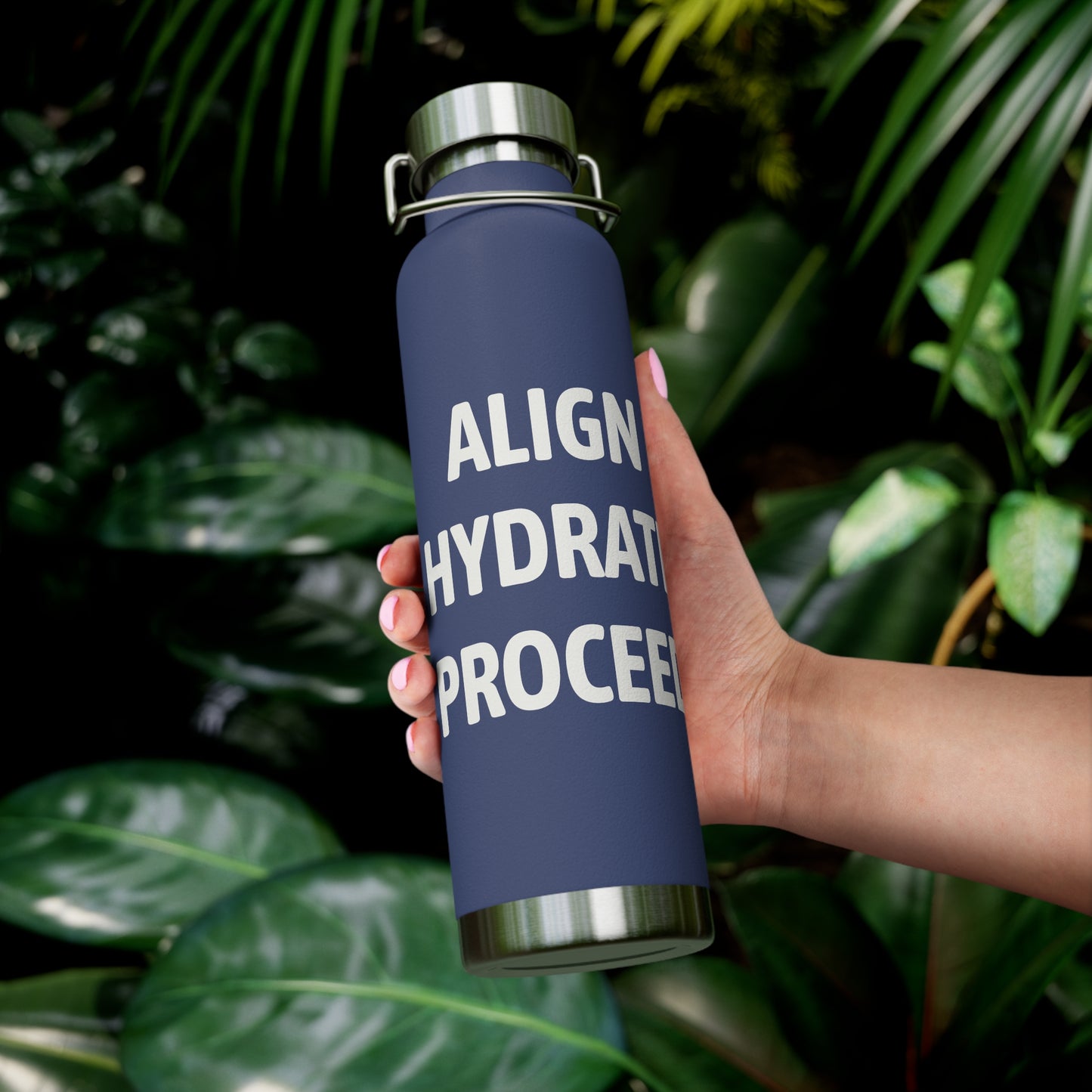 Align. Hydrate. Proceed. - Intentional Hydration Bottle-Copper Vacuum Insulated, 22oz