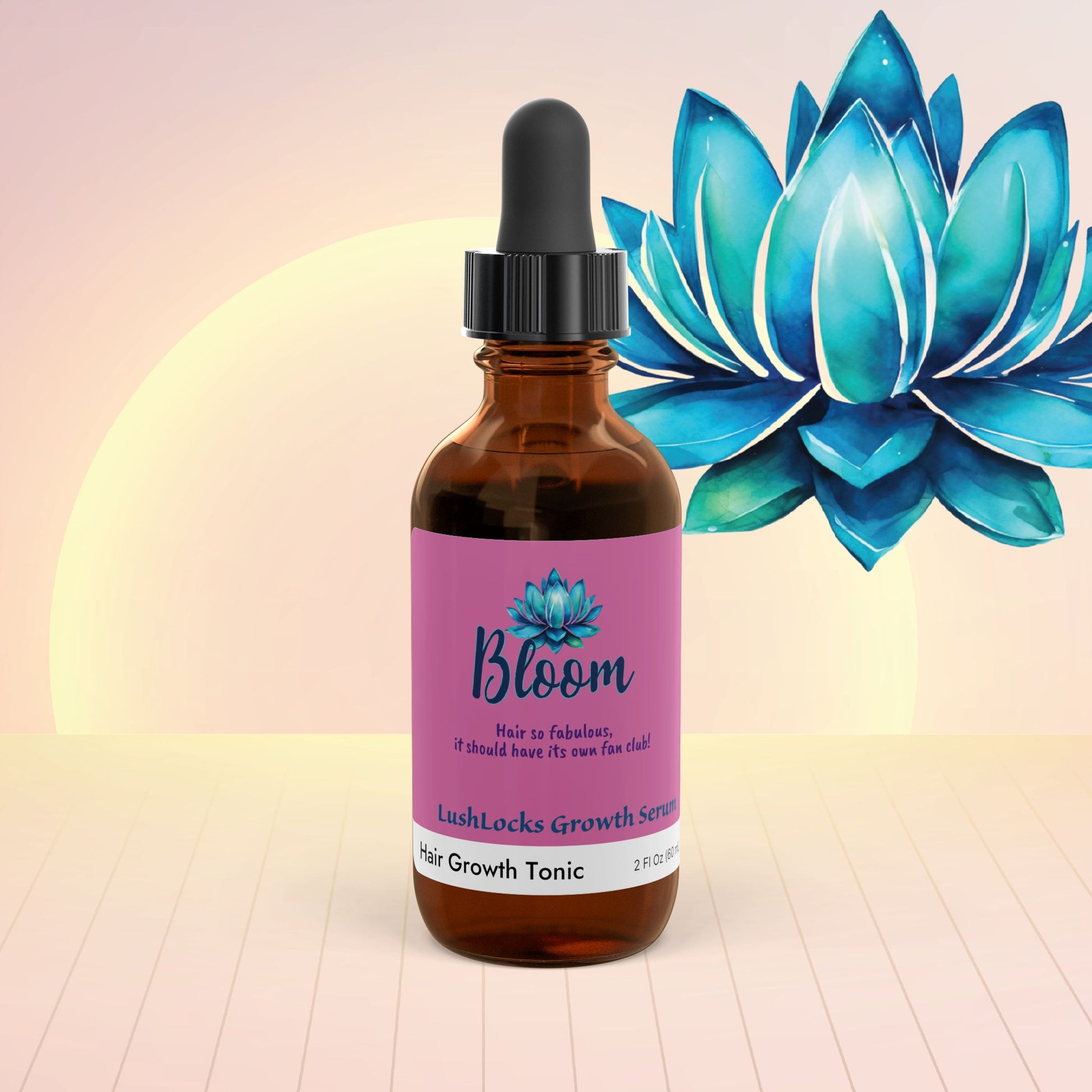 Bloom LushLocks Growth Serum ~ Hair Growth Tonic, 2oz - Inspired Collective Store