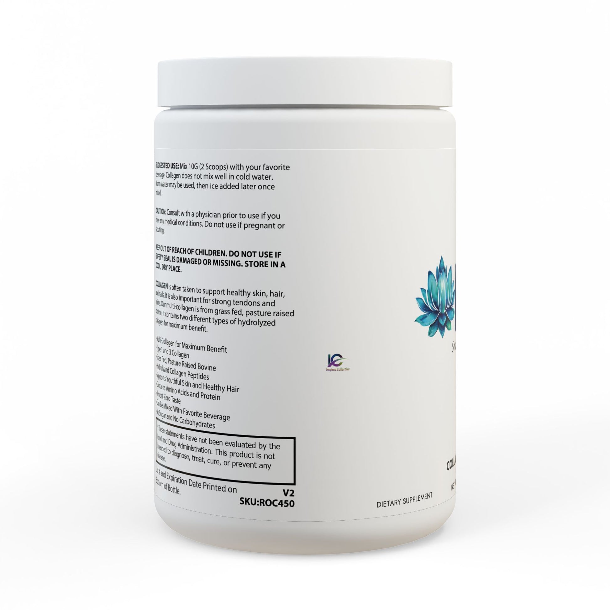 Bloom Smart Collagen ~Collagen Peptides Type I & III Supplement (350g, 12.3oz) - Inspired Collective Store