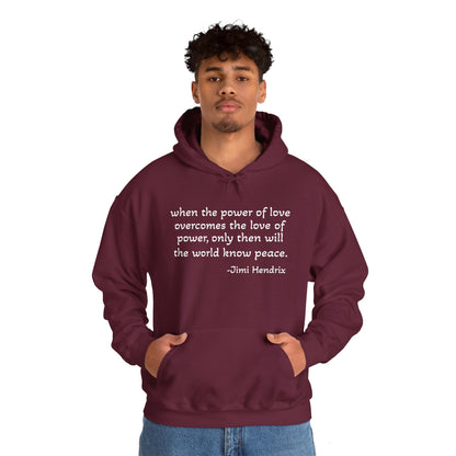 MOKSHA:11 Jimi Quote Unisex Heavy Blend™ Hooded Sweatshirt - Inspired Collective Store