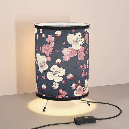 Cherry Blossom Tripod Lamp with High-Res Printed Shade, US\CA plug - Inspired Collective Store