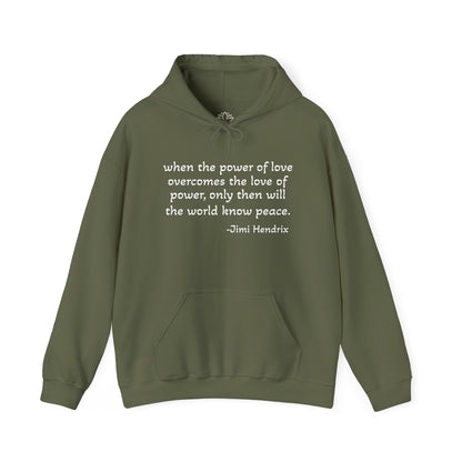 MOKSHA:11 Jimi Quote Unisex Heavy Blend™ Hooded Sweatshirt - Inspired Collective Store