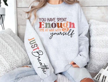 MOKSHA:11 "Enough" Unisex Ultra Cotton Long Sleeve Tee - Inspired Collective Store