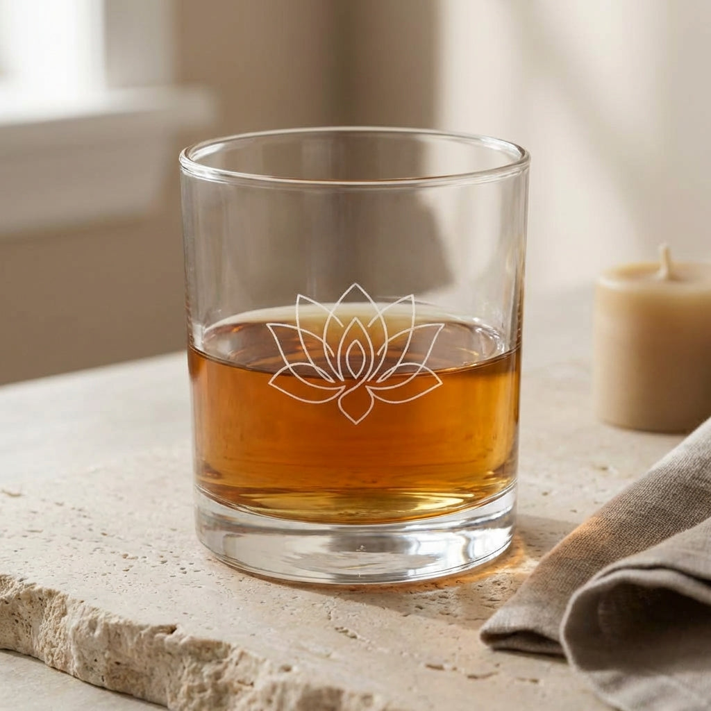 Lotus Ritual Glass — 10.5 oz (engraved)