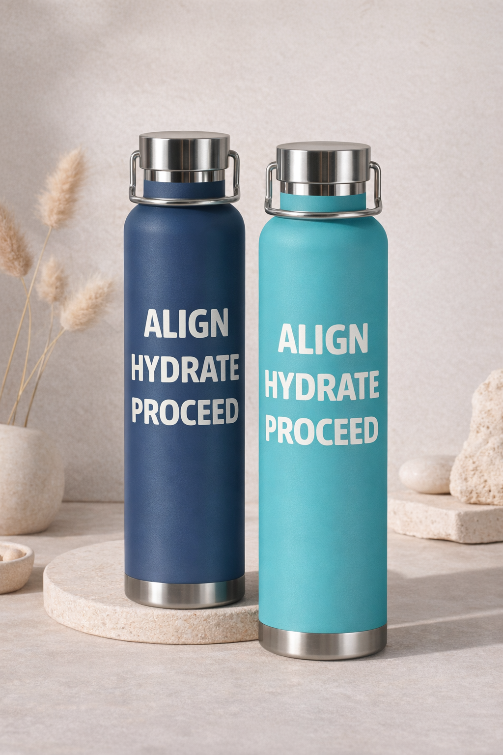 Align. Hydrate. Proceed. - Intentional Hydration Bottle-Copper Vacuum Insulated, 22oz