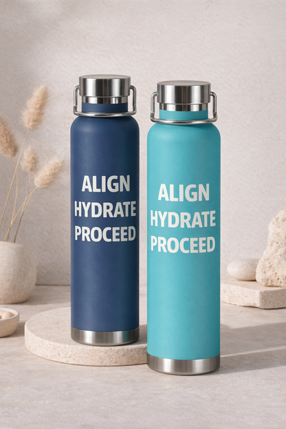 Align. Hydrate. Proceed. - Intentional Hydration Bottle-Copper Vacuum Insulated, 22oz
