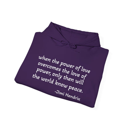 MOKSHA:11 Jimi Quote Unisex Heavy Blend™ Hooded Sweatshirt - Inspired Collective Store