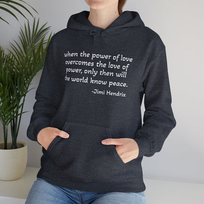 MOKSHA:11 Jimi Quote Unisex Heavy Blend™ Hooded Sweatshirt - Inspired Collective Store