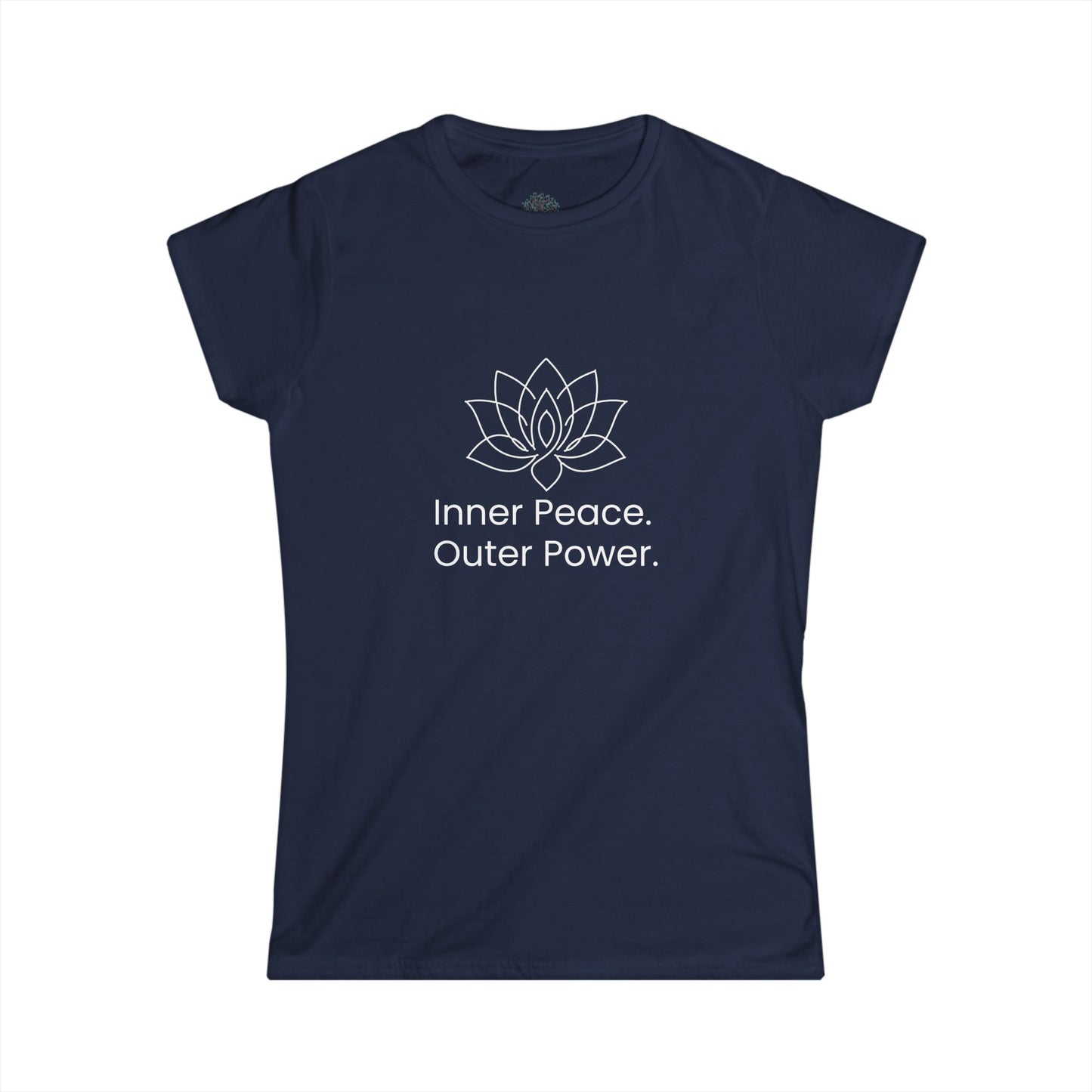 Inner Peace, Outer Power Women's Tee — Lotus Yoga T-Shirt for Mindfulness & Empowerment