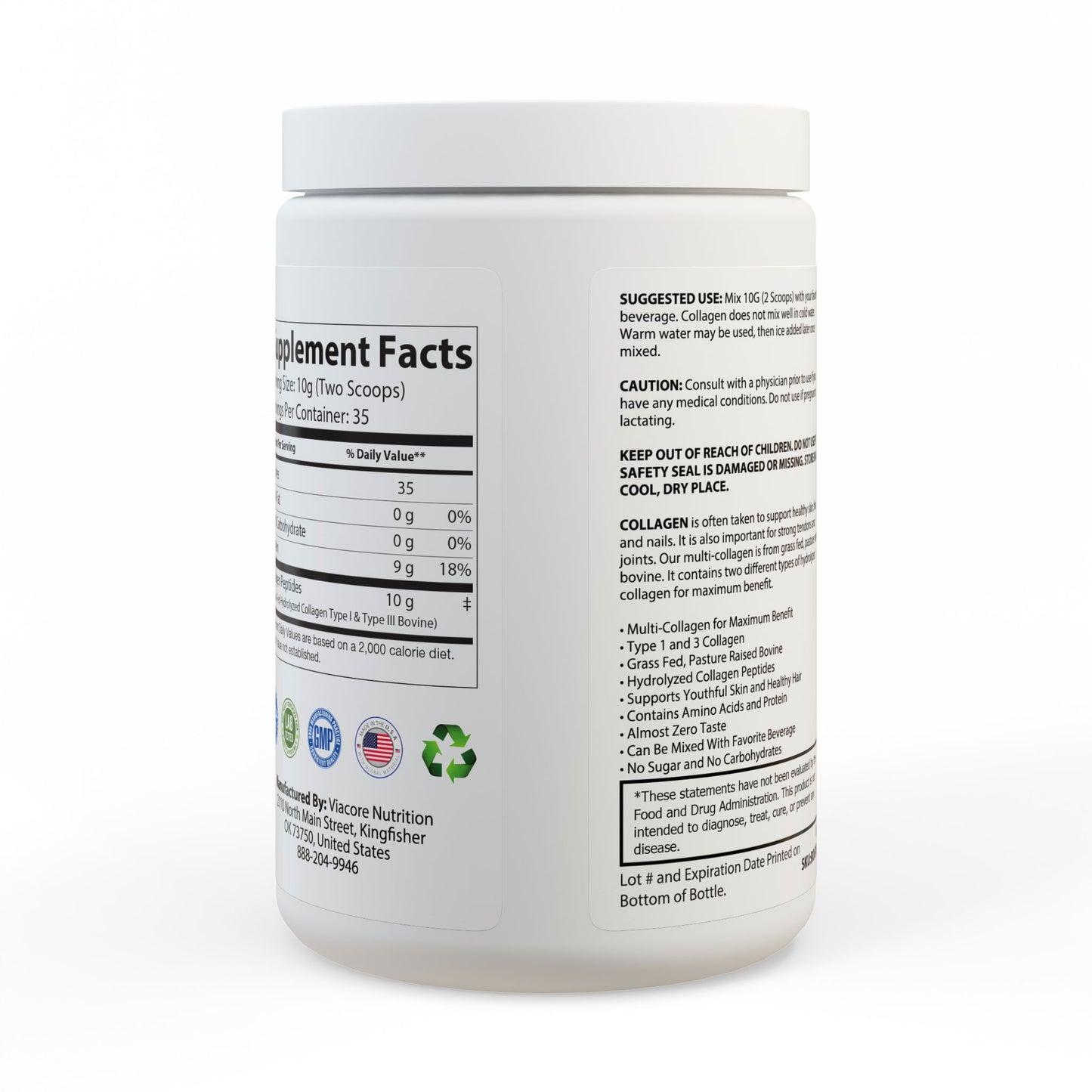 Bloom Smart Collagen ~Collagen Peptides Type I & III Supplement (350g, 12.3oz) - Inspired Collective Store