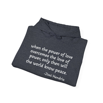 MOKSHA:11 Jimi Quote Unisex Heavy Blend™ Hooded Sweatshirt - Inspired Collective Store