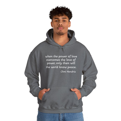 MOKSHA:11 Jimi Quote Unisex Heavy Blend™ Hooded Sweatshirt - Inspired Collective Store
