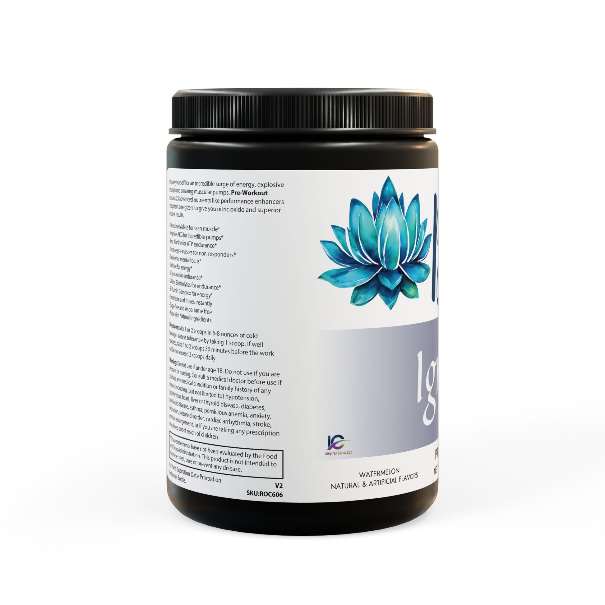 Bloom Ignite ~Pre-Workout Supplement, Watermelon (300g, 10.58oz) - Inspired Collective Store