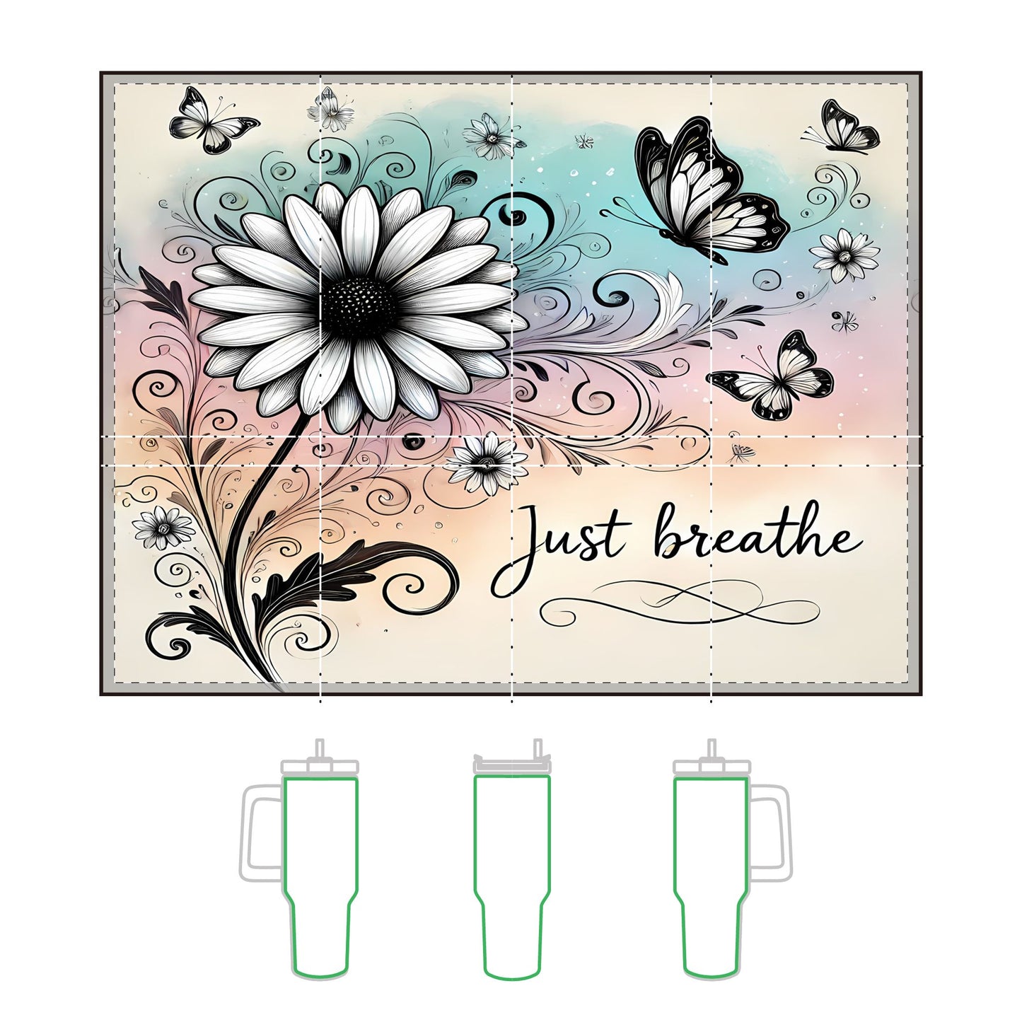 Just Breathe - Vacuum Thermal Tumbler, 40oz
