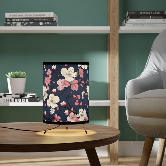 Cherry Blossom Tripod Lamp with High-Res Printed Shade, US\CA plug - Inspired Collective Store