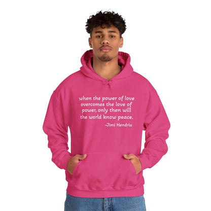 MOKSHA:11 Jimi Quote Unisex Heavy Blend™ Hooded Sweatshirt - Inspired Collective Store