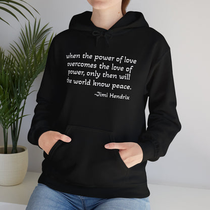 MOKSHA:11 Jimi Quote Unisex Heavy Blend™ Hooded Sweatshirt - Inspired Collective Store