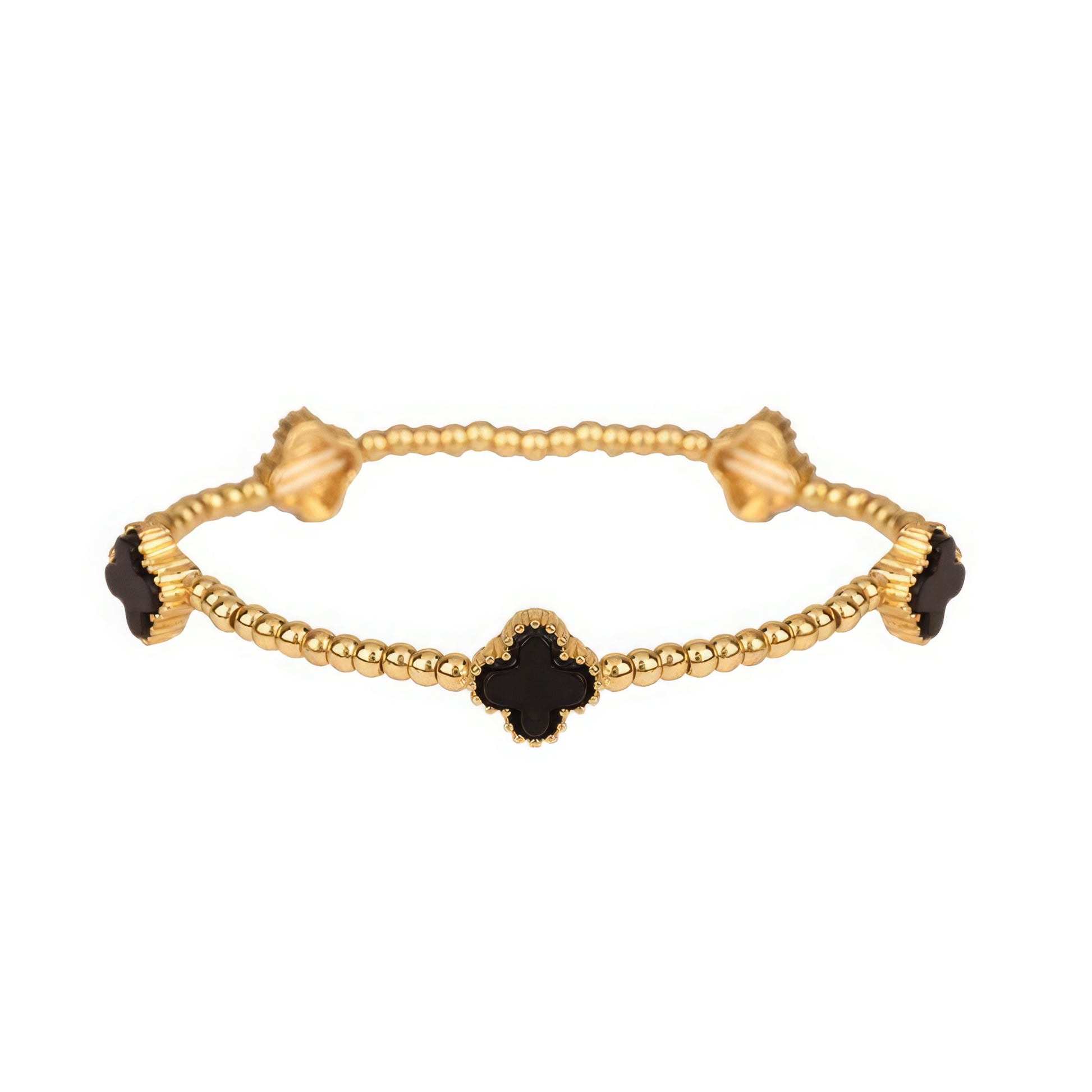 Metal Flower Station Stretch Bracelet - Inspired Collective Store