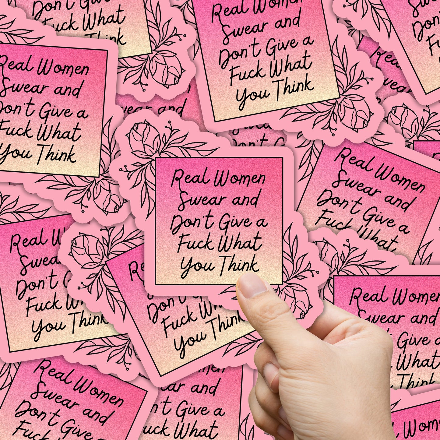 Real Women Swear Sticker